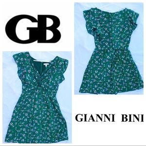 NWOT Gianni Bini Green Floral Dress, XS